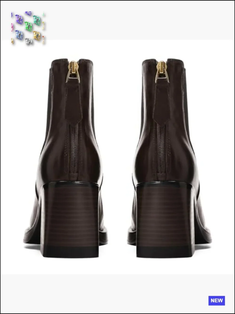 Genuine Leather Ankle Boots Chunky Heels Slip-on Chelsea Zip Women Booties Fall